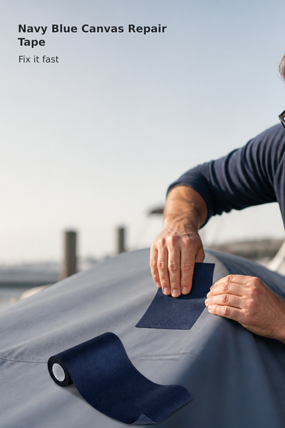 Navy Blue Canvas Repair Tape